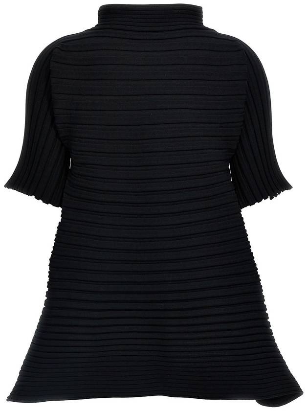 Pleated Knit Blouse Black - ISSEY MIYAKE - BALAAN 2