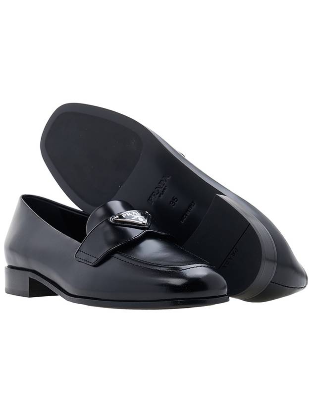 Brushed Leather Loafers Black - PRADA - BALAAN 6