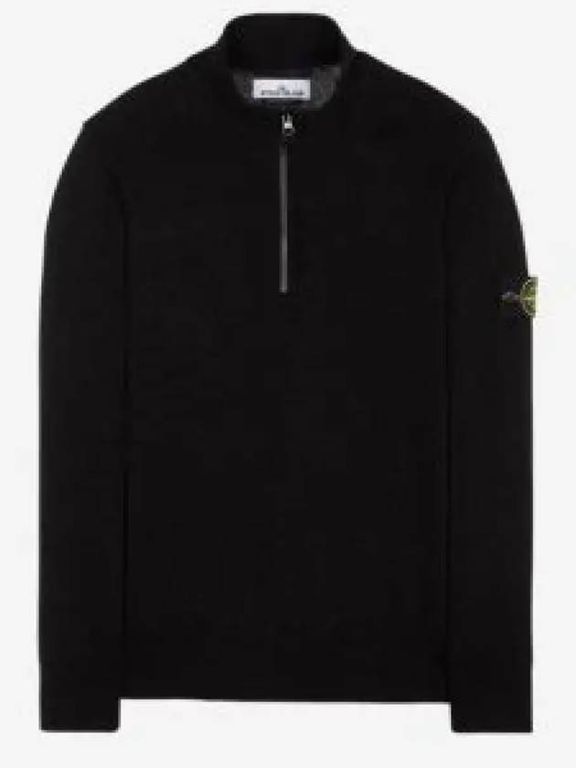 Soft Cotton Knit Top Black - STONE ISLAND - BALAAN 2