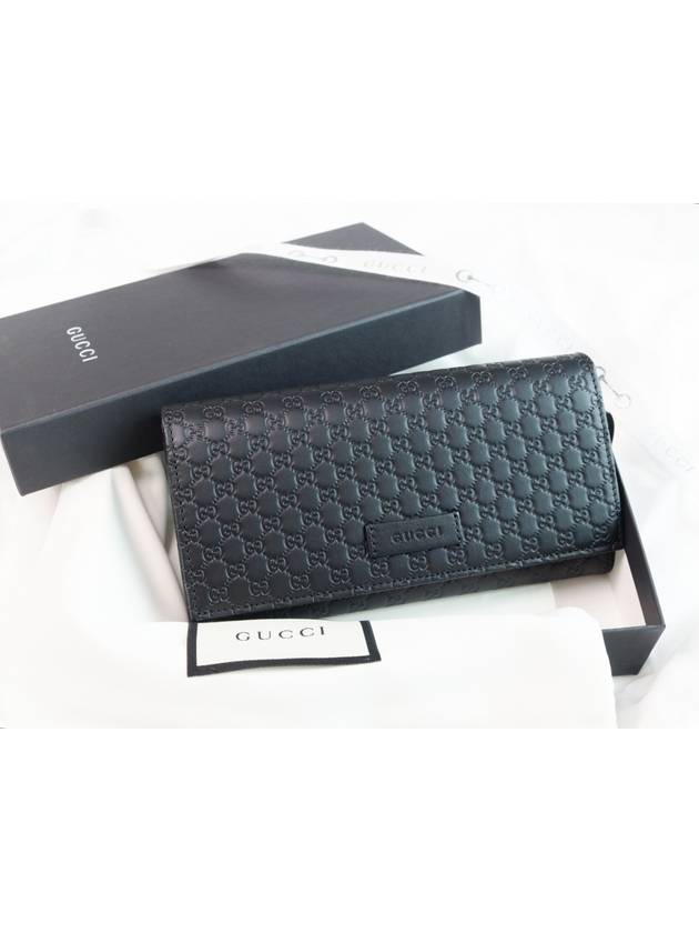 Women's Micro GG Ssima Flap Continental Long Wallet Black - GUCCI - BALAAN 2