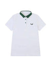 POLY SQUARE MESH GOLF T-SHIRT WHITE - WHITEBALL - BALAAN 6