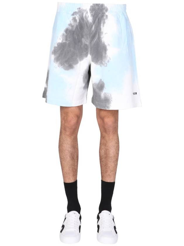 Men's Micro Logo Tie Dye Shorts Multi - MSGM - BALAAN 2