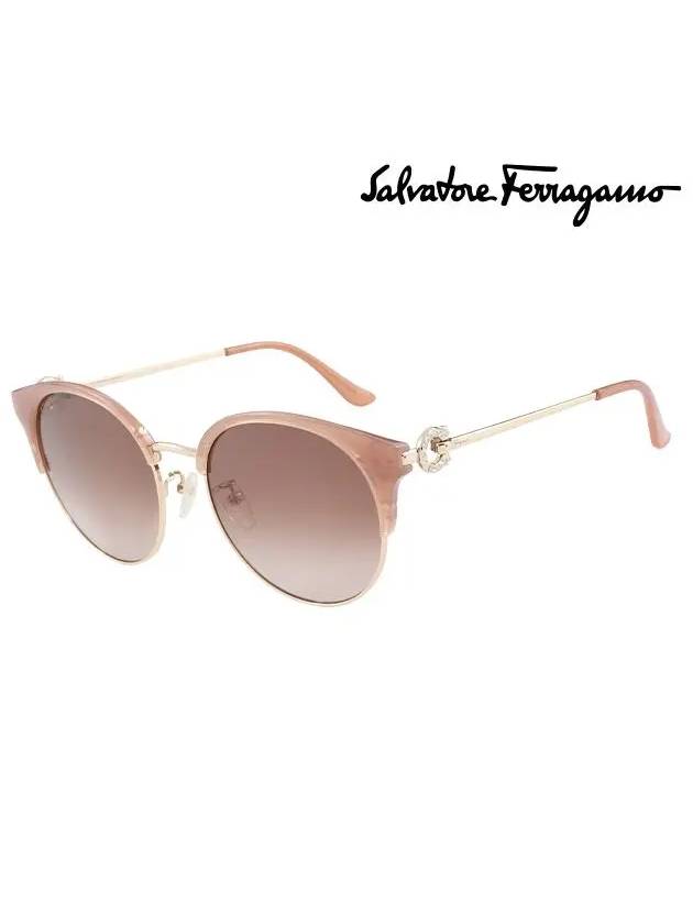 Ferragamo Sunglasses SF216SRK 272 Round Women s - SALVATORE FERRAGAMO - BALAAN 2