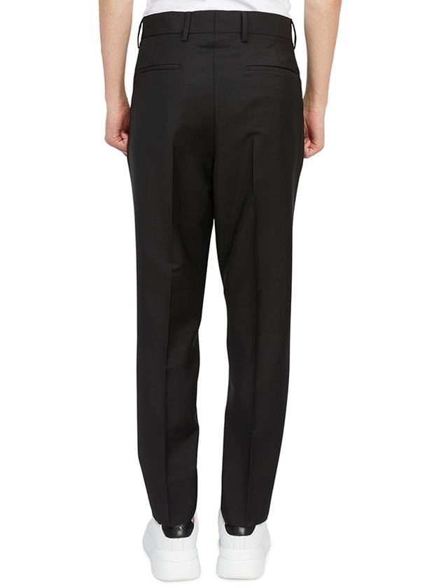 Men's Mohair Wool Straight Pants Black - PRADA - BALAAN 5