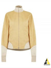 Women's Melange Compact Jersey Wool Zip-Up Jacket Yellow - JIL SANDER - BALAAN 2
