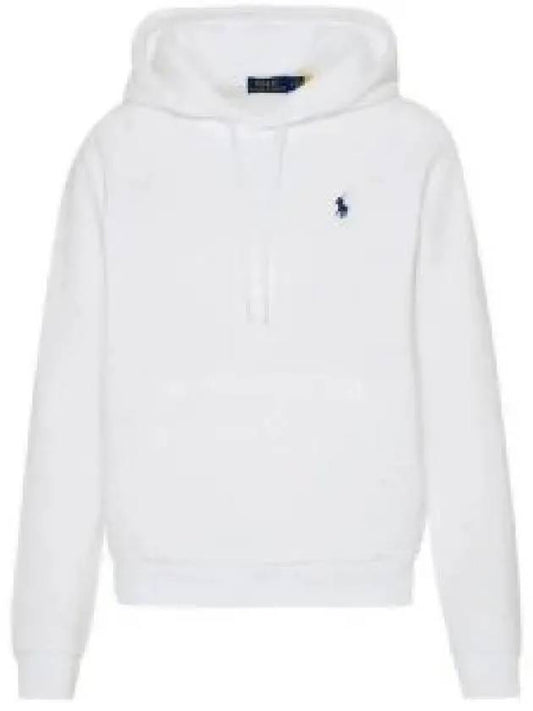 Women's Embroidered Logo Long Sleeve Hoodie White - POLO RALPH LAUREN - BALAAN 2