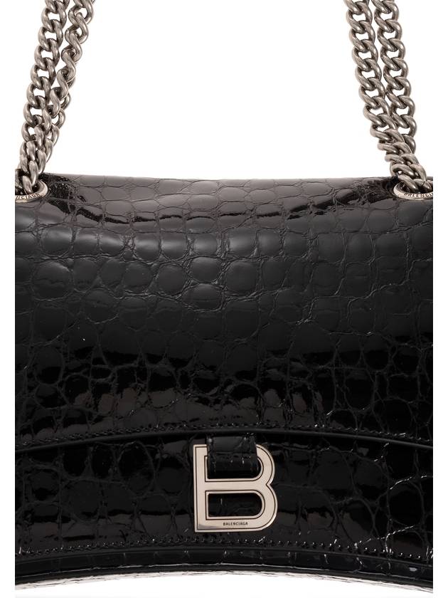 Medium Crush Chain Shoulder Bag Black - BALENCIAGA - BALAAN 7