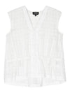 V-neck Check Pattern Sleeveless White - A.P.C. - BALAAN 2