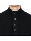 Wappen Patch Half Button Lambswool Knit Top Black - STONE ISLAND - BALAAN 7