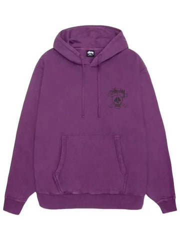 23FW Skull and Bone Logo Hoodie Purple 1924943 PURPLE - STUSSY - BALAAN 1