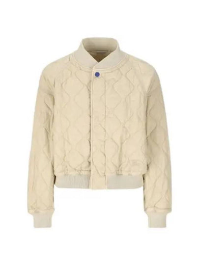 Quilted Bomber Jacket Ivory - BURBERRY - BALAAN 2