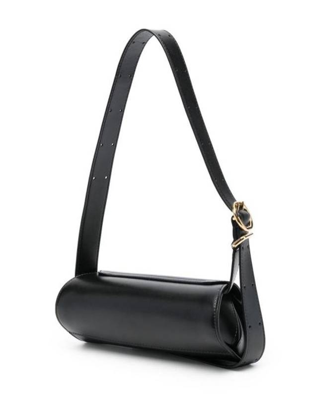 Cannolo Mini Leather Shoulder Bag Black - JIL SANDER - BALAAN 5