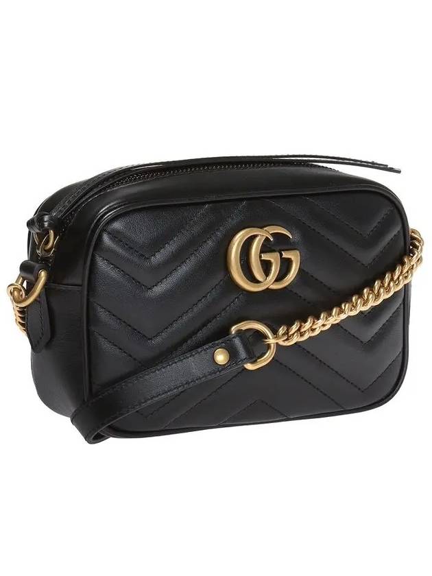 GG Marmont Zip Top Matelasse Mini Cross Bag Black - GUCCI - BALAAN 9