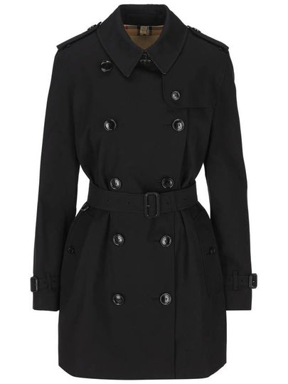 Kensington Cotton Trench Coat Black - BURBERRY - BALAAN 2