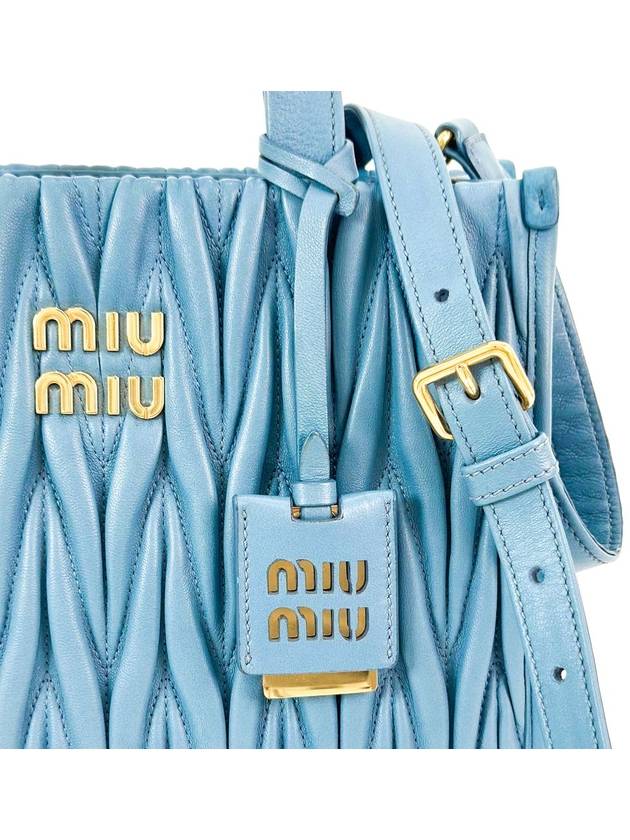 MiuMiu Women s Materasse Nappa Leather Tote Bag Marina Blue - MIU MIU - BALAAN 6