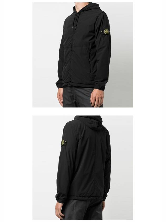 Men's Wappen Patch Skin Touch Hooded Jacket Black - STONE ISLAND - BALAAN 6