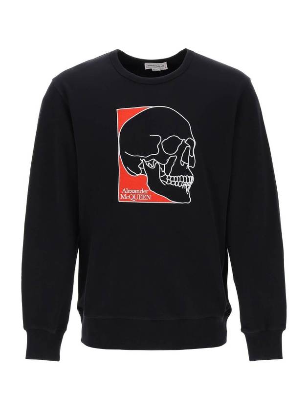 23 fw Crew Neck Sweatshirt WITH Skull Embroid 759152 QVX75 1000 B0230464413 - ALEXANDER MCQUEEN - BALAAN 1