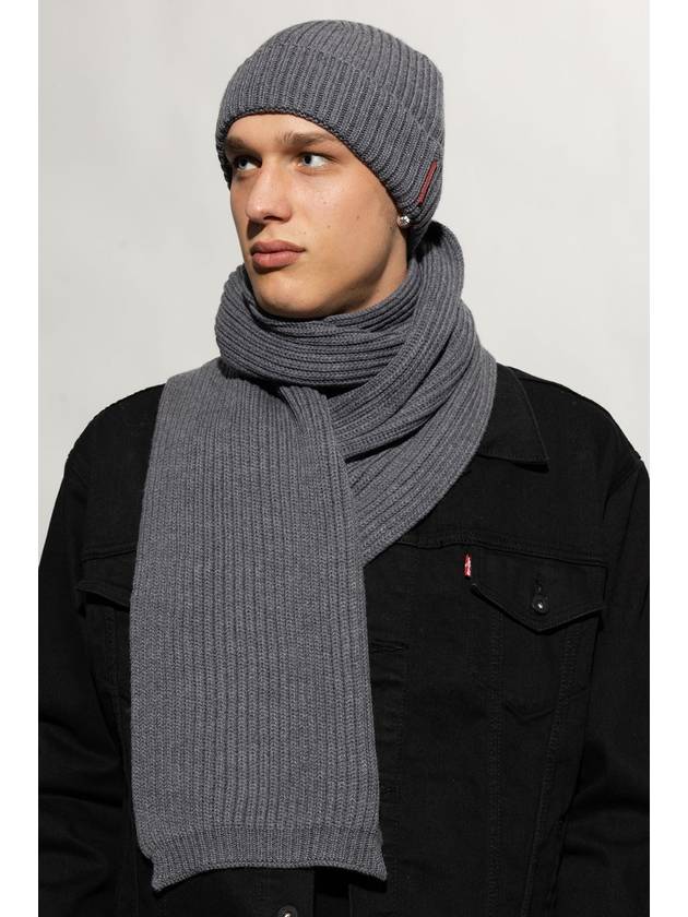 Knit Wool Scarf and Beanie Set KNM006501W06757 - DSQUARED2 - BALAAN 3