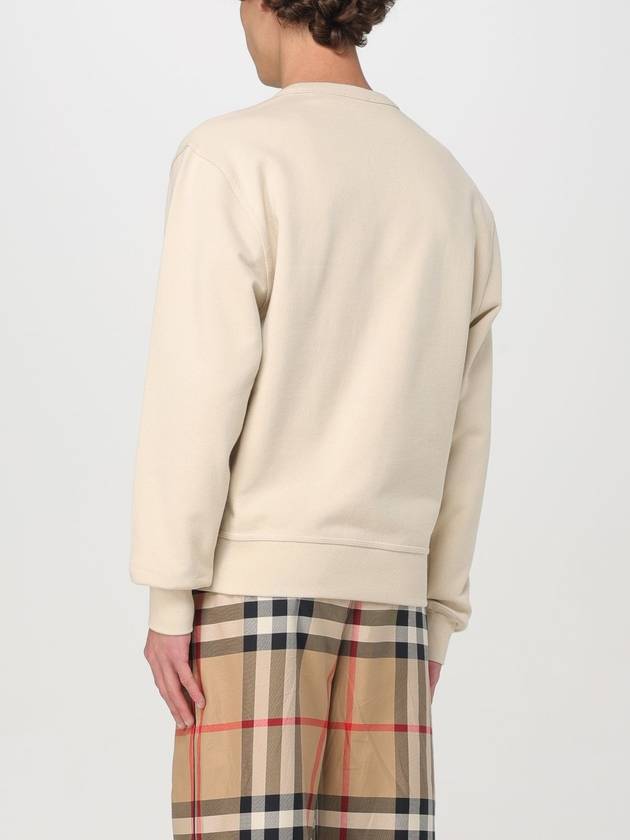 Check Label Cotton Sweatshirt Nutmeg - BURBERRY - BALAAN 4