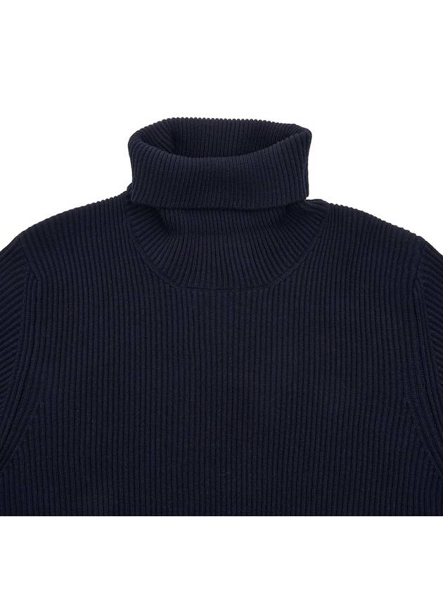 Wappen Patch Wool Turtleneck  Navy - STONE ISLAND - BALAAN 4