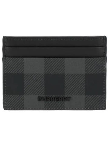 check card holder charcoal wallet - BURBERRY - BALAAN 1