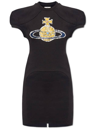 ORB Plain Logo Short Dress Black - VIVIENNE WESTWOOD - BALAAN 2