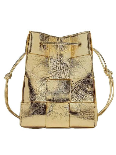 Cassette Small Bucket Bag Gold - BOTTEGA VENETA - BALAAN 1