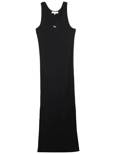 Baby Fox Ribbed Tank Long Dress Black - MAISON KITSUNE - BALAAN 2