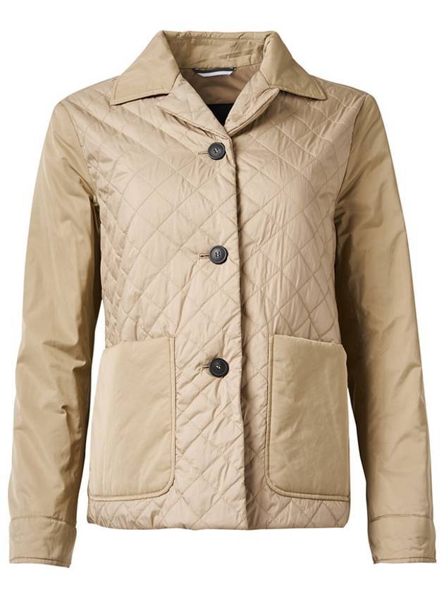 Women's Sacco Quilted Jacket Beige - WEEKEND MAX MARA - BALAAN 1