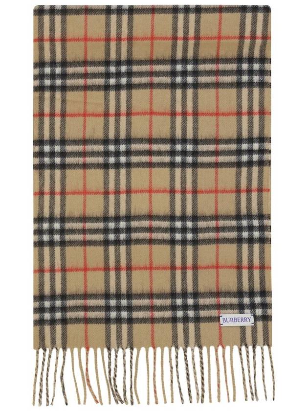 Check Cashmere Scarf Beige - BURBERRY - BALAAN 2