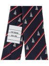 Sailboat Striped Silk Twill Tie MNL001A F0388 - THOM BROWNE - BALAAN 4