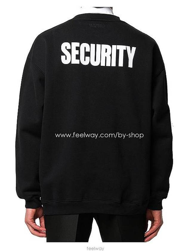 Security Crew Neck Sweatshirt Black - VETEMENTS - BALAAN 4