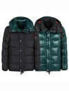 Men's ETIEVANT Reversible Down Short Padded Jacket Dark Gray Green - MONCLER - BALAAN 2