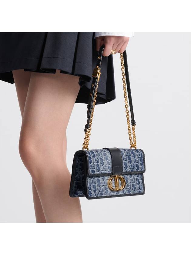 30 Montaine East West Chain Denim Cross Bag Blue - DIOR - BALAAN 8