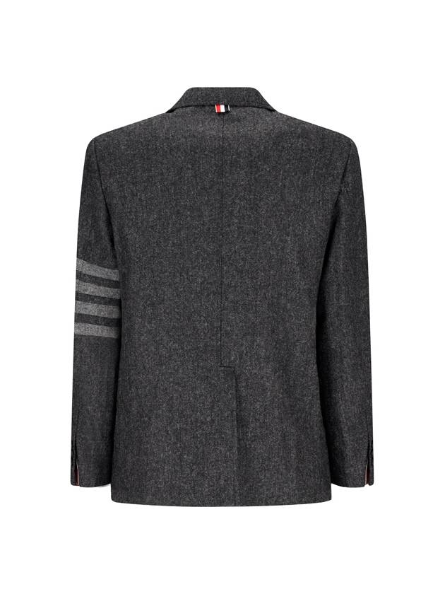 Donegal Tweed 4 Bar Single Breasted Blazer Jacket Grey - THOM BROWNE - BALAAN 3