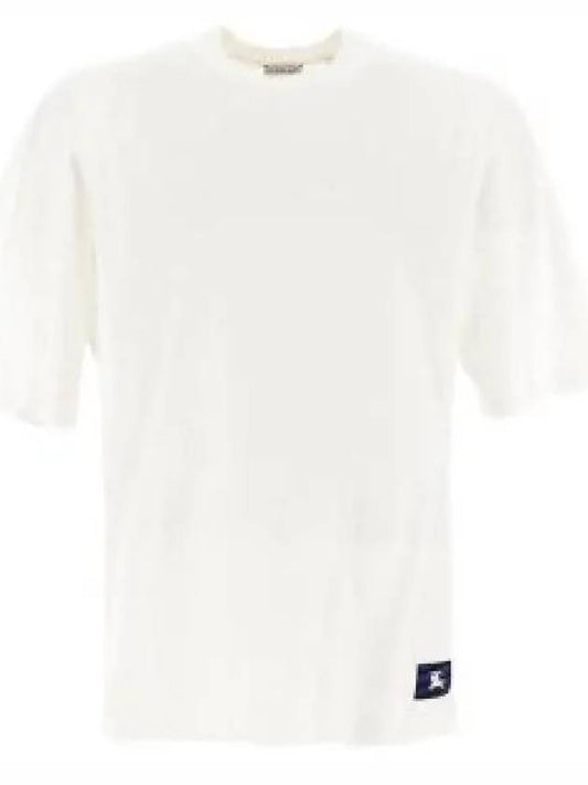 Logo Patch Cotton Jersey Short Sleeve T-Shirt Ivory - BURBERRY - BALAAN 2