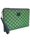 Women s 657581 Green GG Supreme Canvas Clutch Bag Strap - GUCCI - BALAAN 2