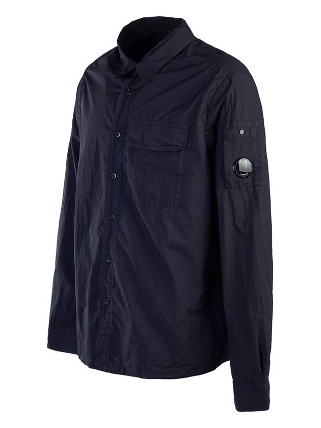 Tylon L Button Long Sleeve Shirt Navy - CP COMPANY - BALAAN 3