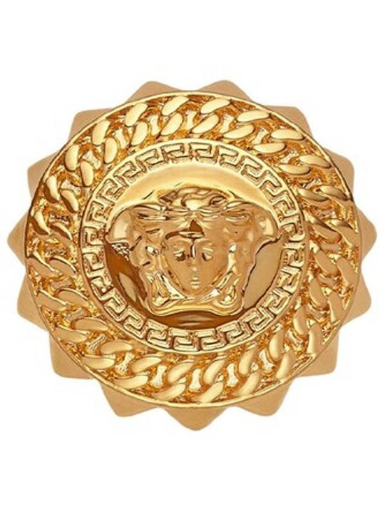 Chain Medusa Ring Gold - VERSACE - BALAAN.