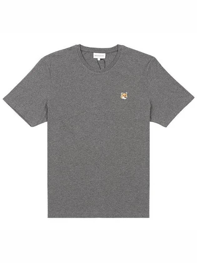 Fox Head Patch Classic Short Sleeve T-Shirt Grey Melange - MAISON KITSUNE - BALAAN 2