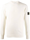 Stretch Wool Crewneck Knit Top Ivory - STONE ISLAND - BALAAN 1