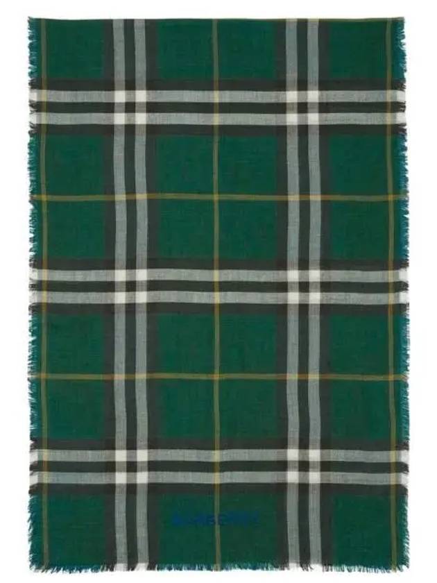 Vintage Check Fringe Scarf Green - BURBERRY - BALAAN 2