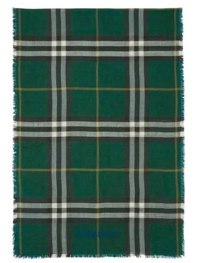 Vintage Check Fringe Scarf Green - BURBERRY - BALAAN 2