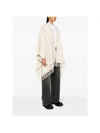 Reversible Jumbo GG Cashmere Cape Camel White - GUCCI - BALAAN 4