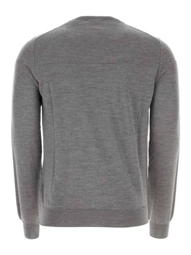 Crew Neck Virgin wool Knit Top Grey - JIL SANDER - BALAAN 3