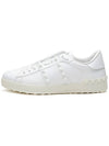 Rockstud Untitled Low Top Sneakers White - VALENTINO - BALAAN 3