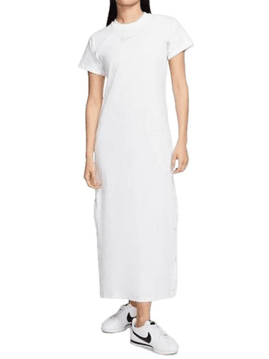 Up In Air Long Dress White - NIKE - BALAAN 1