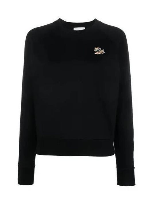 Women's Dressed Fox Patch Adjusted Sweatshirt Black - MAISON KITSUNE - BALAAN 2