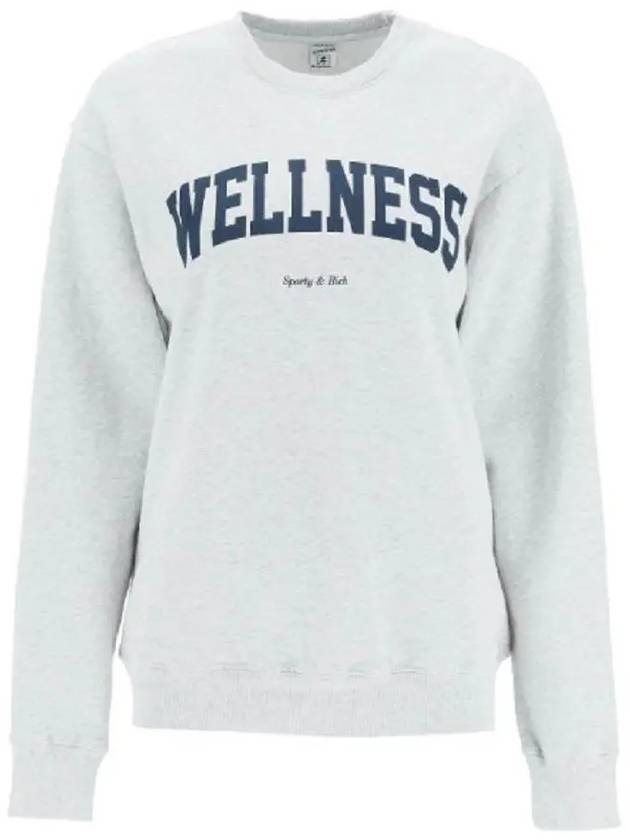 Wellness Logo Printing Cotton Sweatshirt White - SPORTY & RICH - BALAAN 3