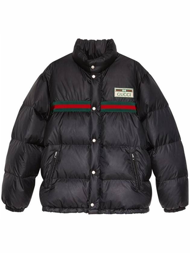 Technical Waterproof Down Jacket Black - GUCCI - BALAAN 2